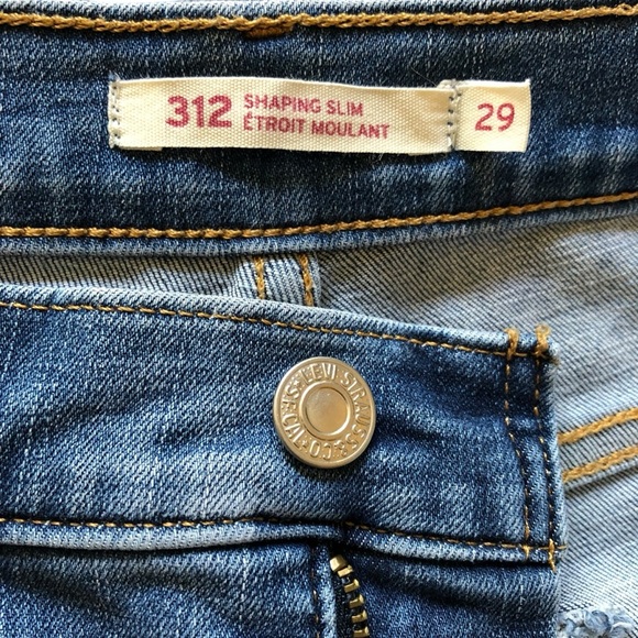 Levi’s 312 Shaping Slim Jeans Size 29 Sculpt Tummy Control Day Dreamer Wash - Picture 13 of 16